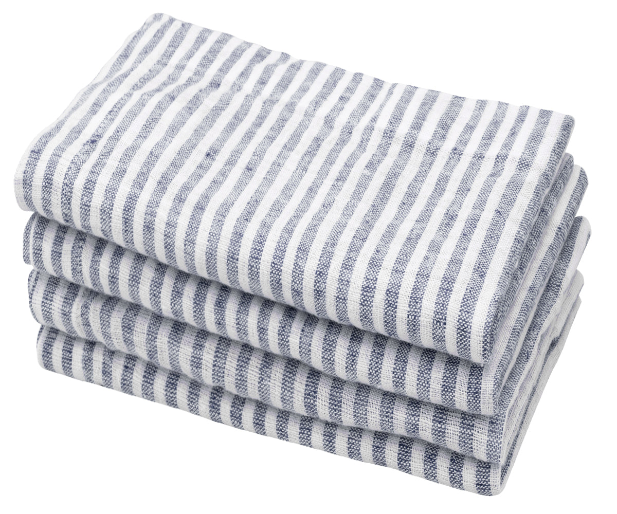 Navy blue linen napkins by All Cotton and Linen styled for Thanksgiving dinners, holiday entertaining, and seasonal celebrations.