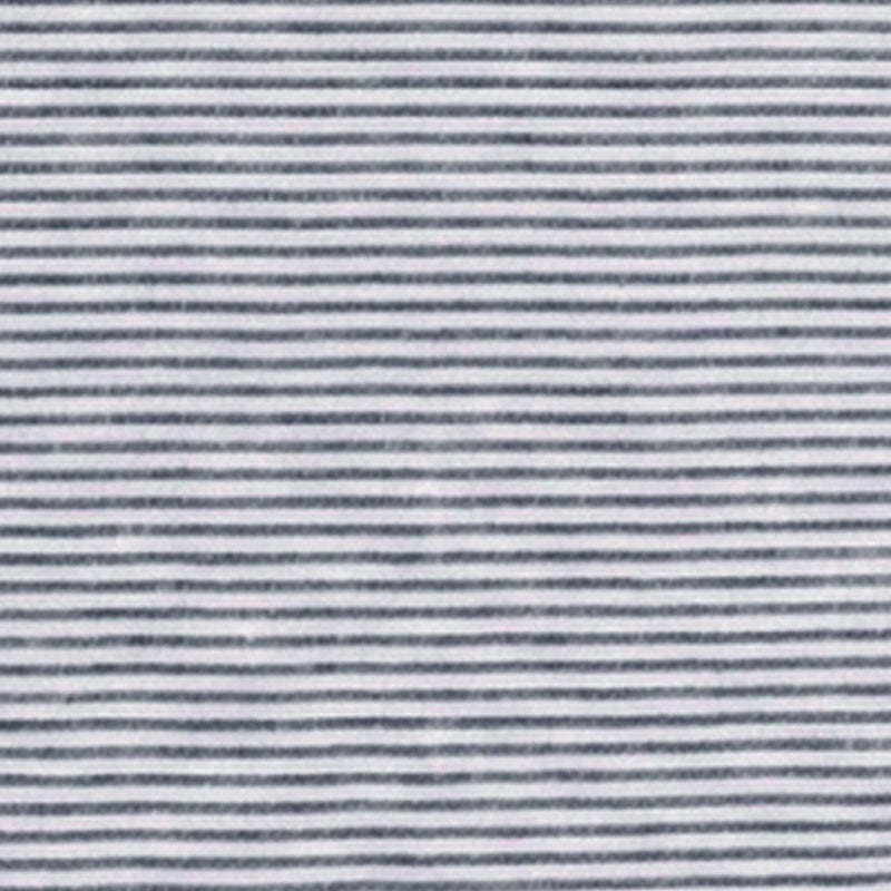 Close-up view of a navy blue and white horizontal striped cotton fabric texture swatch.