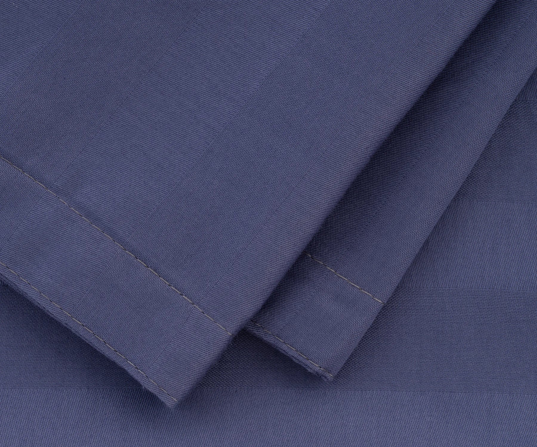 Luxury navy blue pillowcases made from 100% long-staple cotton with smooth sateen finish
