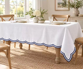 Embroidered White Tablecloth