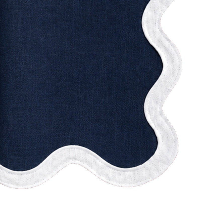 European Linen Napkins-Scallop