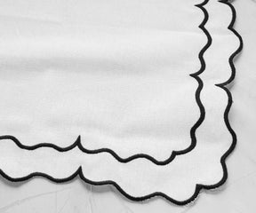 Cloth Napkins for Wedding - Scalloped Napkins