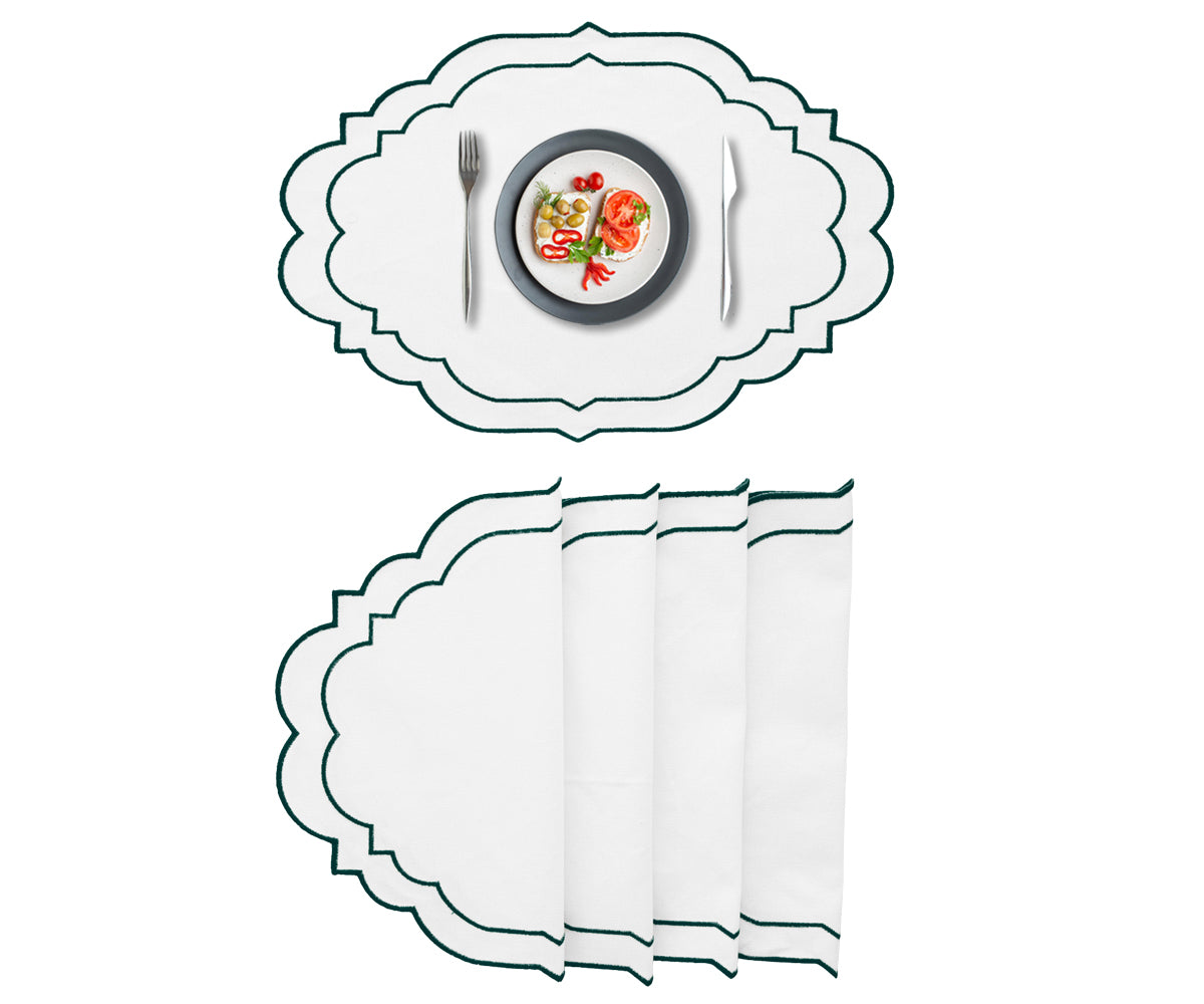 oval placemats, cotton placemats set of 4