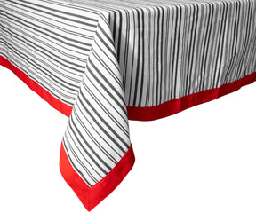 Play with modern patterns using our Stripes Tablecloths for a dynamic touch.
