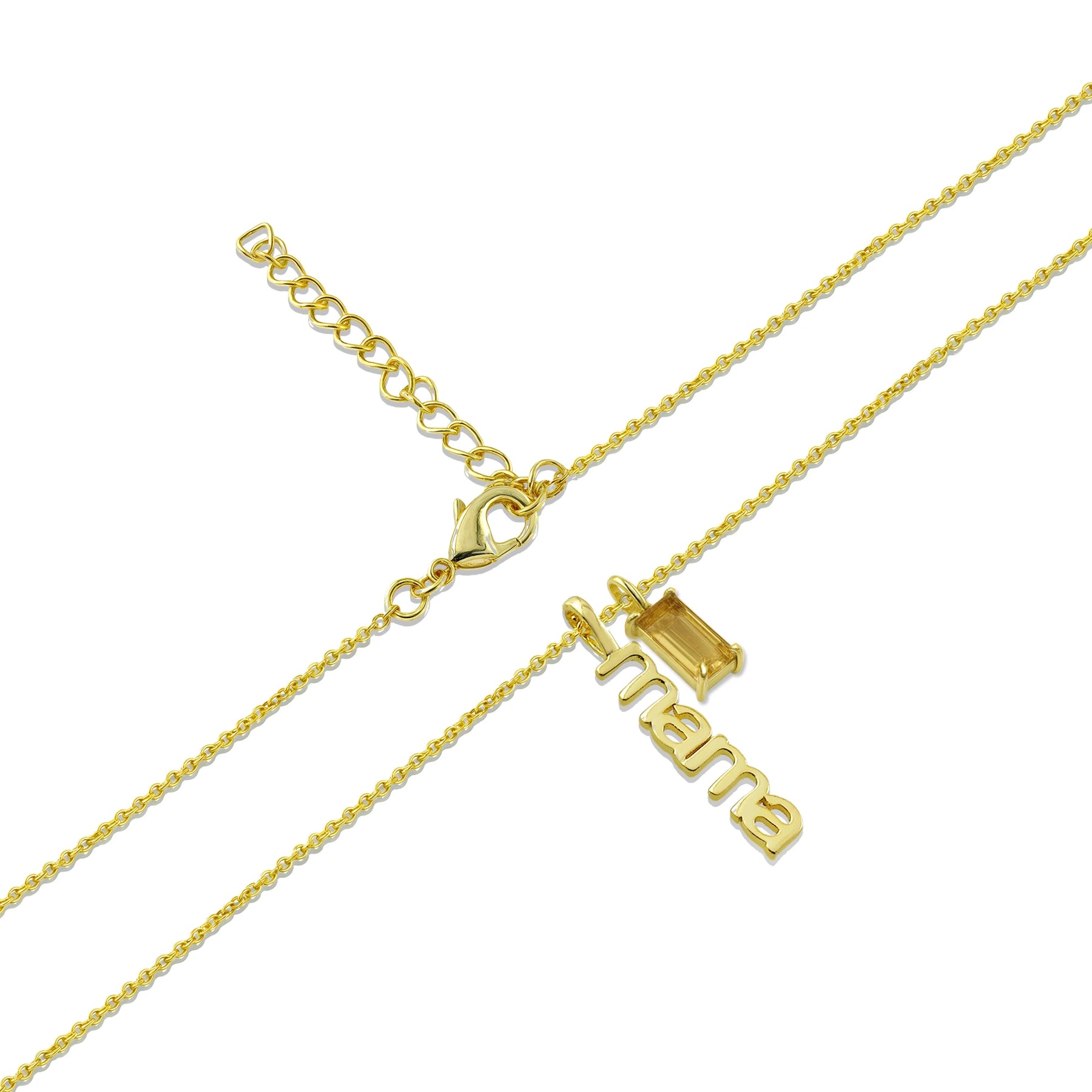 November citrine mama birthstone necklace personalized yellow gemstone jewelry gift for mom