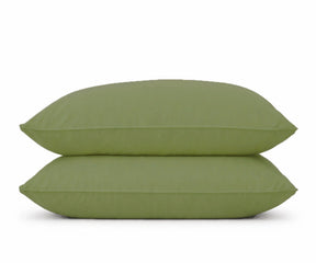 olive green pillowcases set, soft cotton pillow covers for luxury bedding and modern bedroom decor