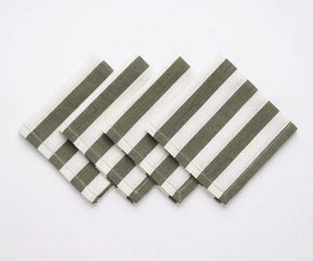 Eco friendly cotton linen cloth napkins with classic stripe design