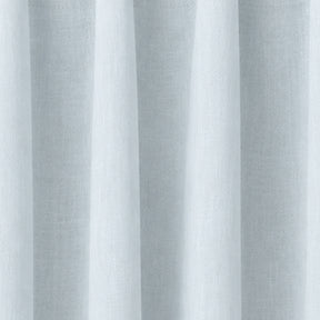 Pale blue linen curtain panels with adjustable tie top, breathable light filtering curtains for living room