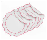 White Round Placemats - Peony