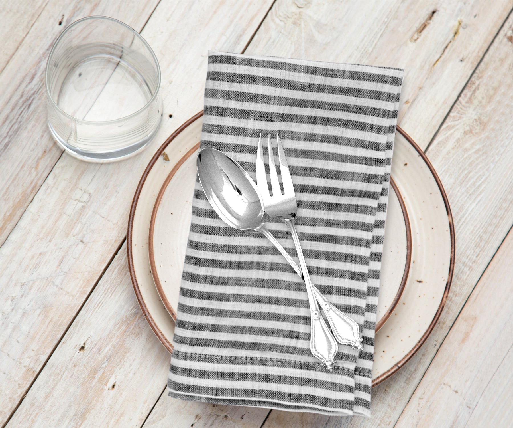 Amalfi Stripe Napkins - Cloth Dinner Napkins