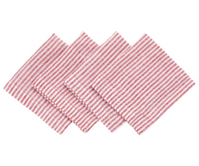 Pinstripe Linen Napkins - Wedding Napkins