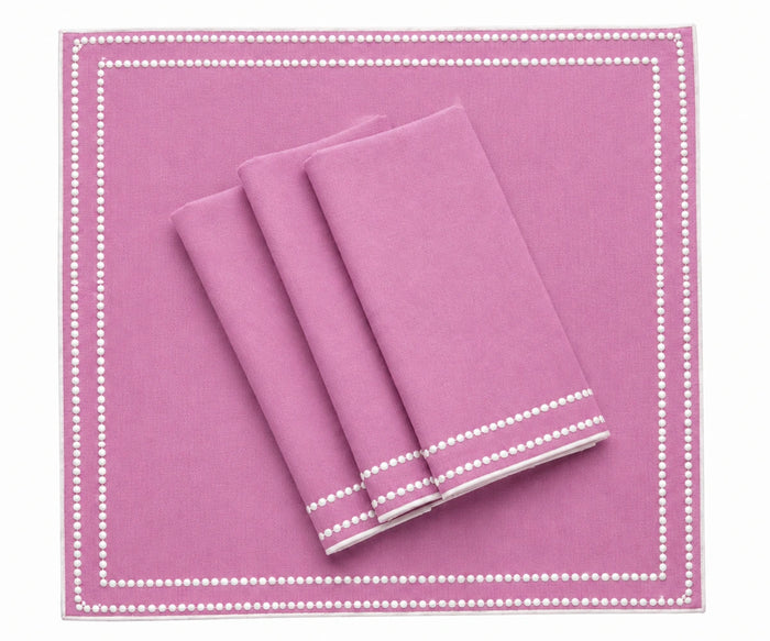 Embroidered cotton cloth napkins perfect for farmhouse and casual dining tables
