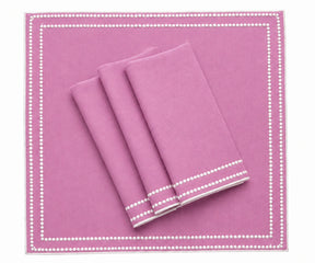 Embroidered cotton cloth napkins perfect for farmhouse and casual dining tables
