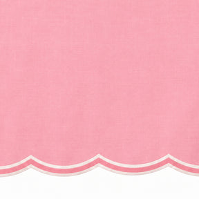 pink scalloped round tablecloth, elegant cotton table cover for farmhouse dining