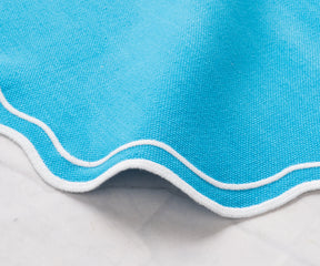 Elegant scalloped placemats for weddings, dinner parties, and everyday dining
