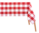 Red white tablecloth