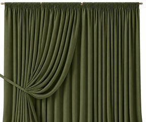 Forest Green 100% Cotton Blackout Curtain Panel with Liner for Bedroom
Light blocking privacy window curtain for restful sleep and elegant home decor.