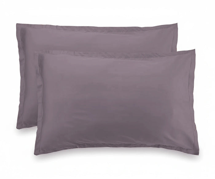 Premium brown cotton sateen pillow cases for bedroom available in standard pillow case size, queen pillow cases