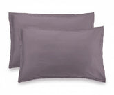Premium brown cotton sateen pillow cases for bedroom available in standard pillow case size, queen pillow cases