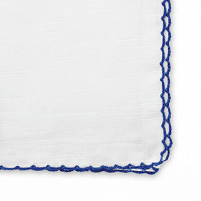 Soft cotton napkin with stitched embroidery, perfect for home dining