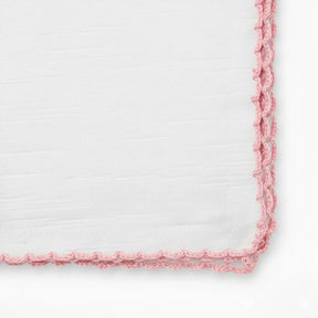 Durable cotton napkin with decorative thread embroidery for table styling