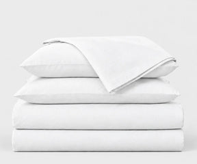 White European linen bedding set made from 100% European flax linen, featuring breathable sheets and pillowcases for timeless bedroom style.