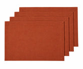 Rectangular rust table placemats made from 100% linen for home dining