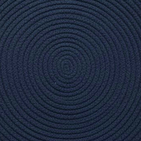 Round navy blue braided placemats for everyday dining