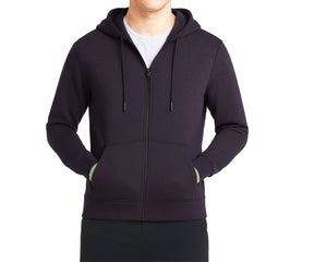 Men’s long sleeve cotton hoodie offering durability, breathability, and a minimalist everyday style, available in stylish men’s purple hoodies for a bold yet versatile look.

