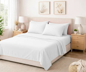 White European flax linen bedding set, classic hotel luxury breathable sheets for queen and king beds