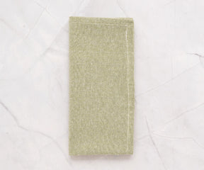Elegant plain cotton dinner napkins in light green