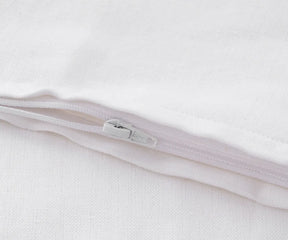 Versatile white cotton-linen cushion covers for sofa, patio, and home décor