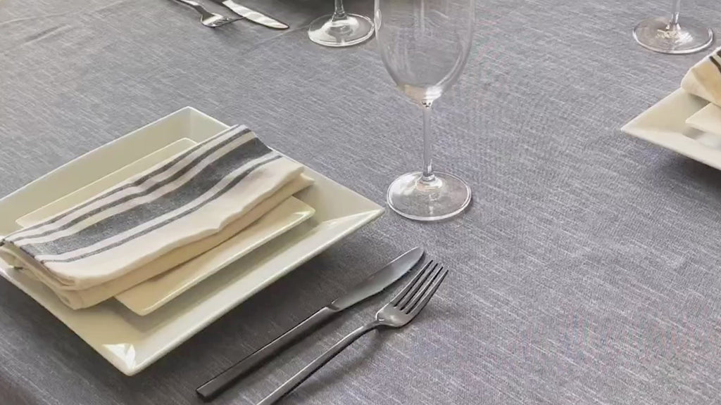 Blue and white cotton napkins with classic patterned design – reusable cloth table napkins.