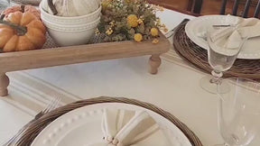 Classic country stripe cotton tablecloth – perfect for everyday and holiday meals