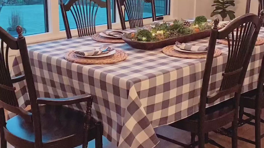 Tablecloth Checked design adding charm to any occasion.