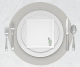 printed cotton napkins with minimalist cocktail drink motif on white base, modern cloth napkins crafted from 100% cotton for cocktail parties, brunches, and stylish table settings