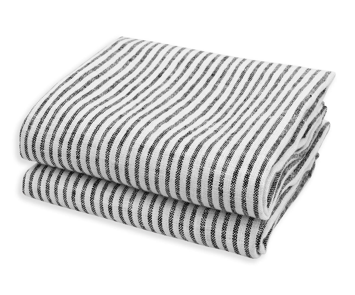 Absorbent linen kitchen towels for drying and cleaning