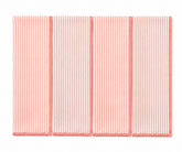 Red striped linen napkins set of 4 made from 100% linen, reusable cloth dinner napkins with contrast piping for farmhouse dining, holiday tables, weddings, and everyday meals.