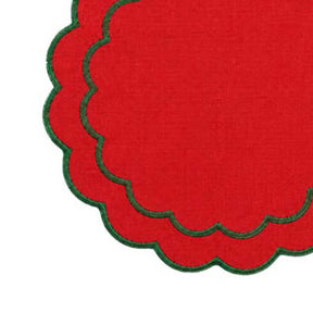 Cotton scalloped placemats designed for everyday dining, gatherings, and special occasions