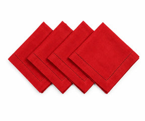 Classic linen napkin set with handcrafted hemstitch finish for formal occasions