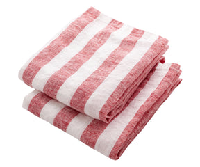 Red striped linen kitchen towels folded absorbent striped linen dish towels for kitchen
