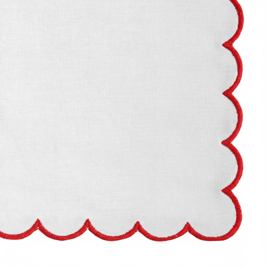 Scalloped Edge Linen Napkins