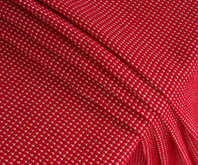 Durable washable red rectangular tablecloth for daily dining