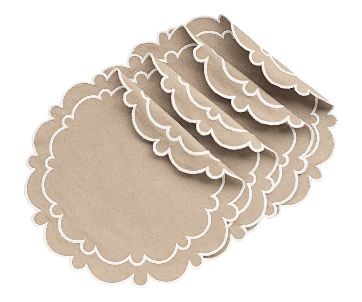Add a Touch of Elegance with Scalloped Round Placemats
