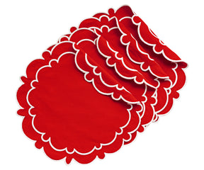 Elevate Your Table Setting with Scalloped Round Placemats