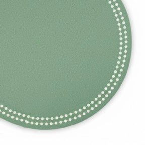 cotton placemats for dining table décor – modern round table mats in soft green shade
