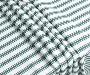 63 inch green striped cotton tablecloth for dining table
