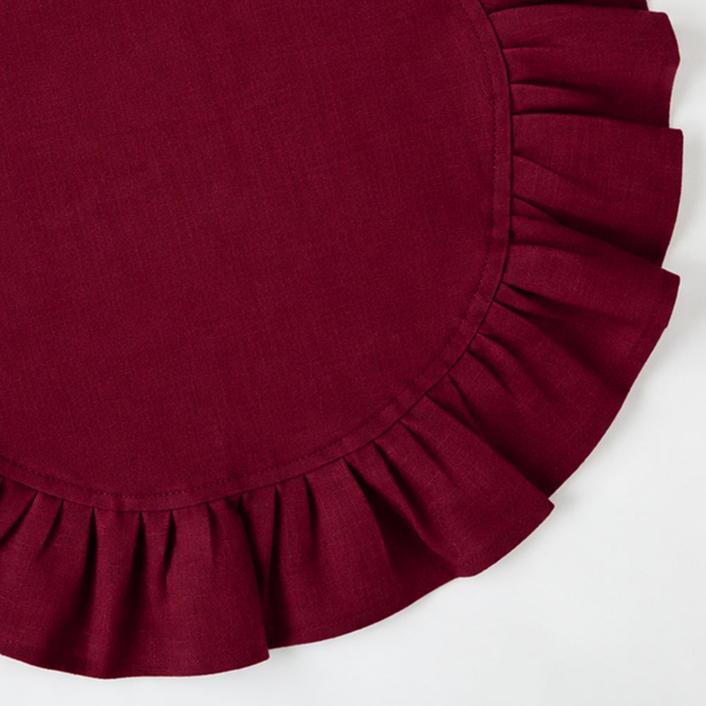 Burgundy reusable linen dinner napkins for elegant table settings