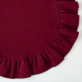 Burgundy reusable linen dinner napkins for elegant table settings