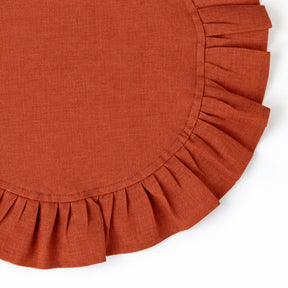Rust round cloth napkins for wedding receptions, garden parties, festive gatherings, and everyday dining